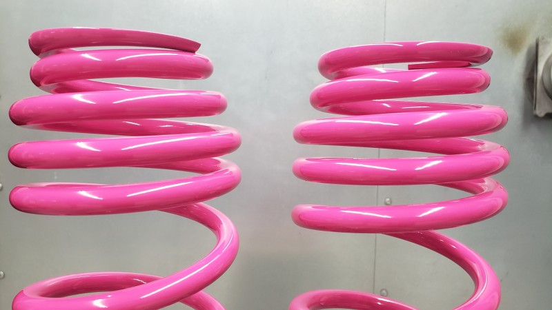 Coils Finished with Passion Pink | Prismatic Powders