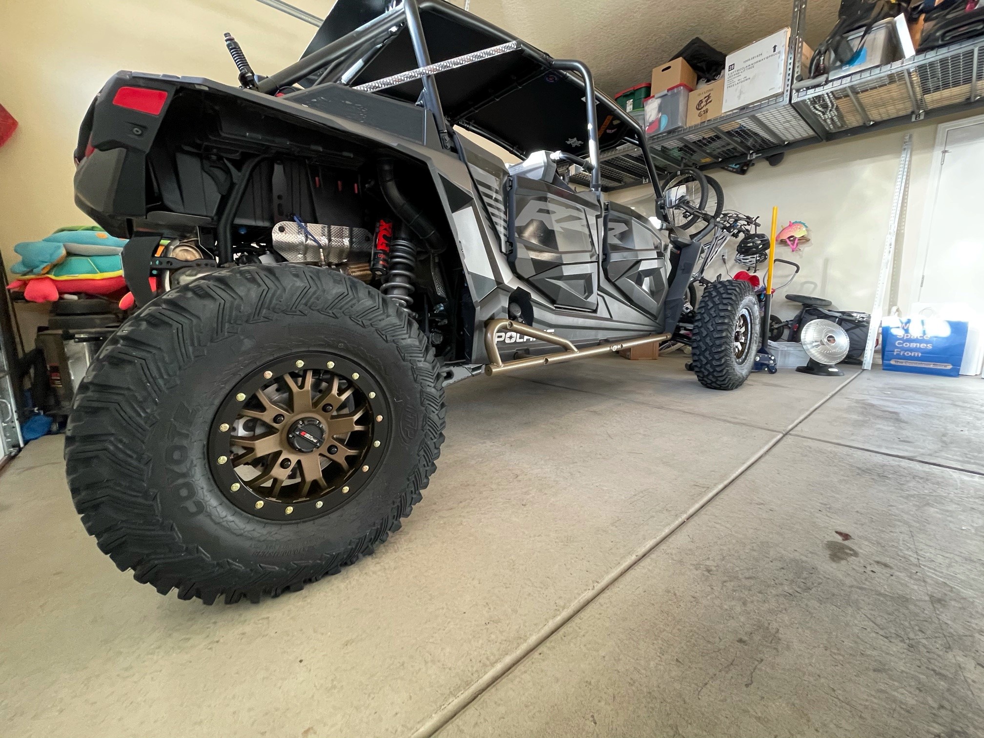 Polaris RZR Wheels and Sliders in Alpine Bronze | Prismatic Powders
