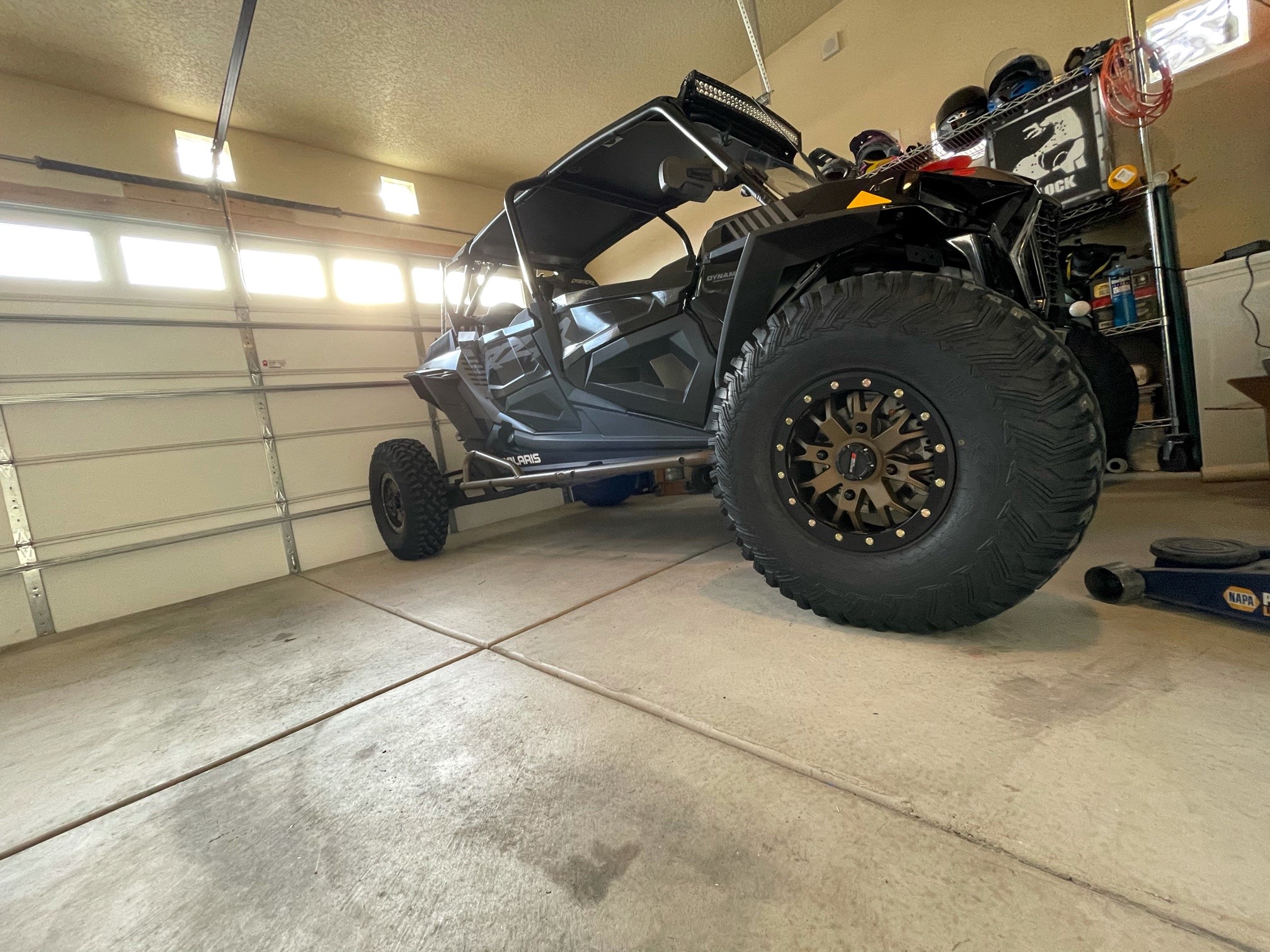 Polaris RZR Wheels and Sliders in Alpine Bronze | Prismatic Powders