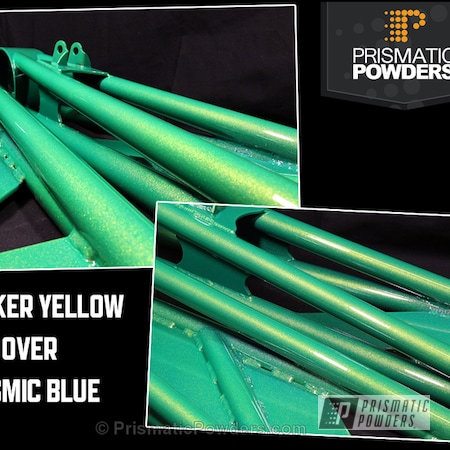 Powder Coating: Miscellaneous,Cosmic Blue PMB-1803,Shocker Yellow PPS-4765