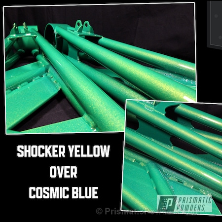 Powder Coating: Miscellaneous,Cosmic Blue PMB-1803,Shocker Yellow PPS-4765