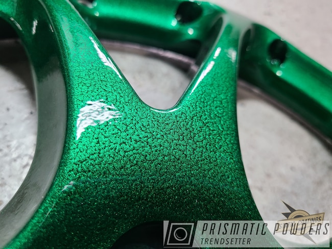 Powder Coating: Wheels,Automotive,Alloy Wheels,Clear Vision PPS-2974,Rims,SSR,Illusions,FRACTURED ILLUSION GREEN PVB-10298