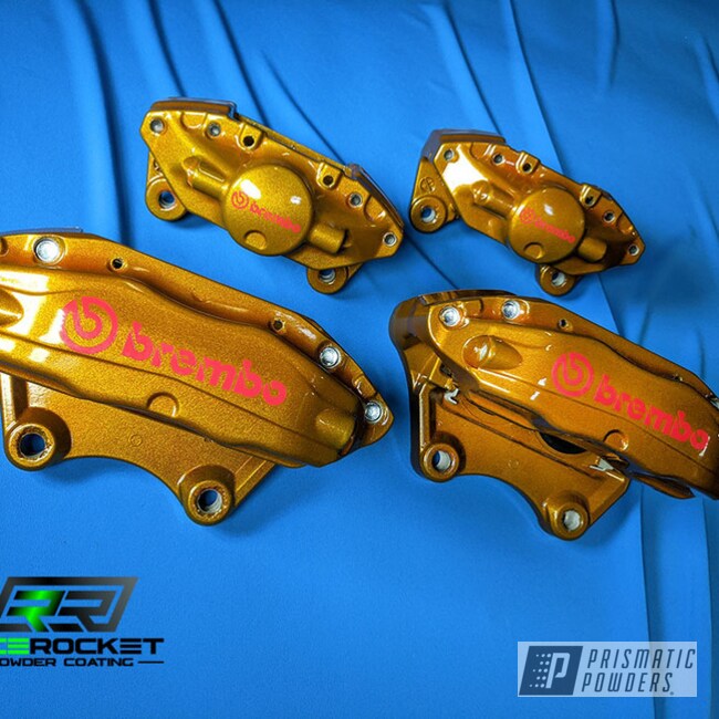 Powder Coated Sti Brembo Brake Calipers In Pmb-6921 And Pps-2974