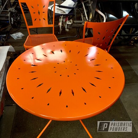 Powder Coating: Outdoor Patio Furniture,Orange,Patio Furniture,International Orange PSS-2779,Patio Table