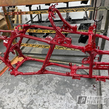 Powder Coating: Shattered Glass PPB-5583,ATV Frame,quad frame,4x4,Two Stage Application,Quad Parts,Flag Red PSS-0105,4 Wheeler