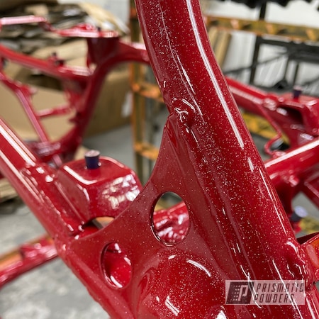 Powder Coating: Shattered Glass PPB-5583,ATV Frame,quad frame,4x4,Two Stage Application,Quad Parts,Flag Red PSS-0105,4 Wheeler