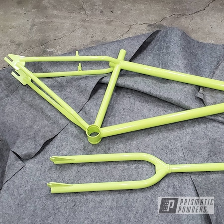 Powder Coating: Bicycles,Bike Frame,BMX,Bicycle Frame and Fork,Neon Yellow PSS-1104,Bicycle Frame