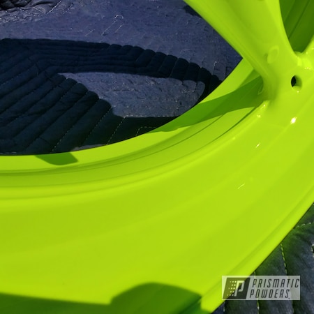 Powder Coating: Wheels,Clear Vision PPS-2974,Motorcycle Parts,Neon Yellow PSS-1104,Motorcycle Wheels,Motorcycles