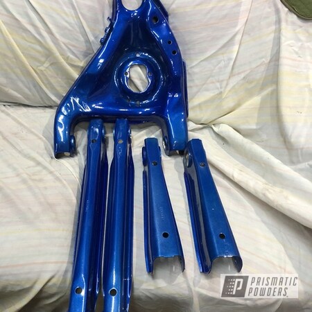 Powder Coating: Automotive,Clear Vision PPS-2974,Monte Carlo,2 Stage Application,Illusion Blueberry PMB-6908,Car Parts,Chevy,Suspension