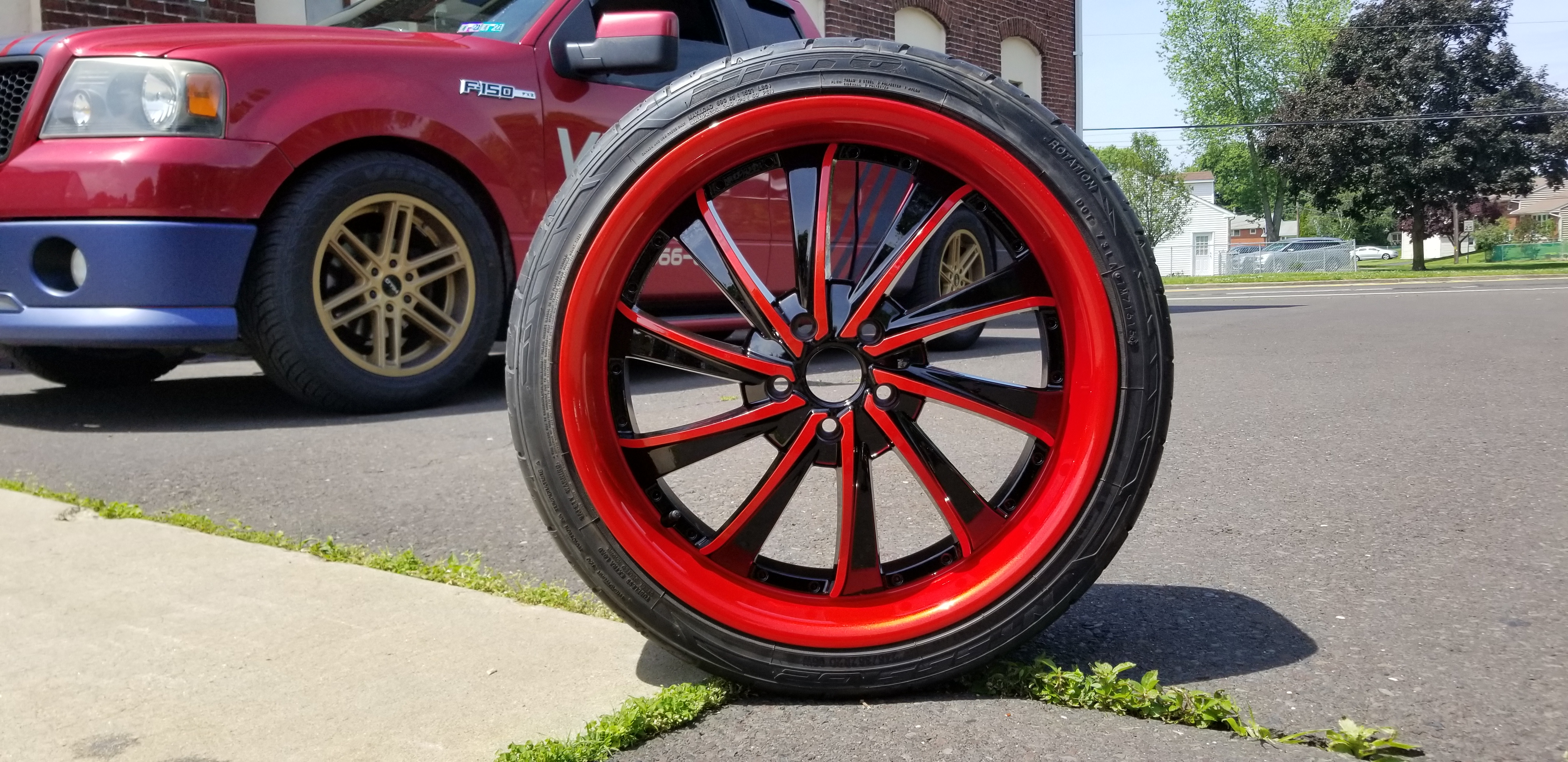Two Tone Wheels Coated with Clear Vision, Illusion Red and Ink Black ...
