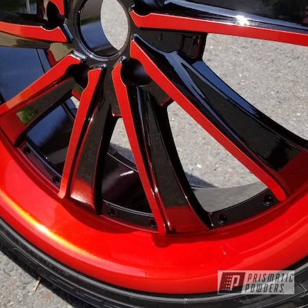 Powder Coating: Wheels,Clear Vision PPS-2974,Ink Black PSS-0106,Illusion Red PMS-4515,Two Tone Wheels,Two Tone,Automotive Rims,Automotive Wheels