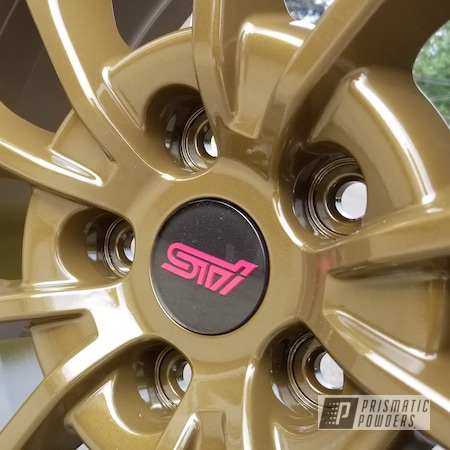 Powder Coating: Alpine Bronze PMS-4645,Subaru,Subaru STI Wheels,STI Wheels,Automotive Rims,Automotive Wheels,Automotive,Wheels