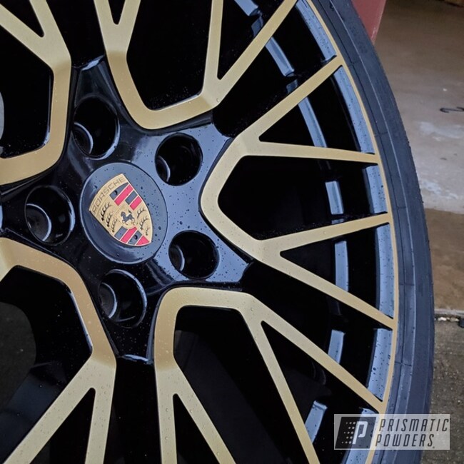 Powder Coated Two Tone Porsche Wheels And Calipers