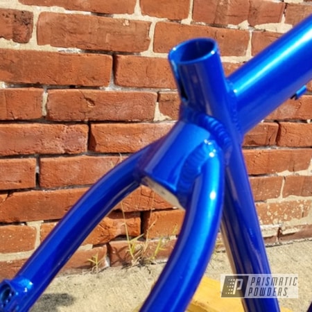 Powder Coating: Bicycles,Clear Vision PPS-2974,Bike Frame,Illusion Smurf PMB-6909,Bicycle Frame