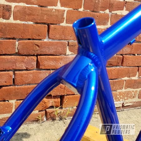 Powder Coating: Bicycles,Clear Vision PPS-2974,Bike Frame,Bicycle Frame,Illusion Smurf PMB-6909