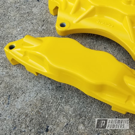 Powder Coating: Hot Yellow PSS-1623,Brake Caliper,Automotive,Calipers,Brake Calipers
