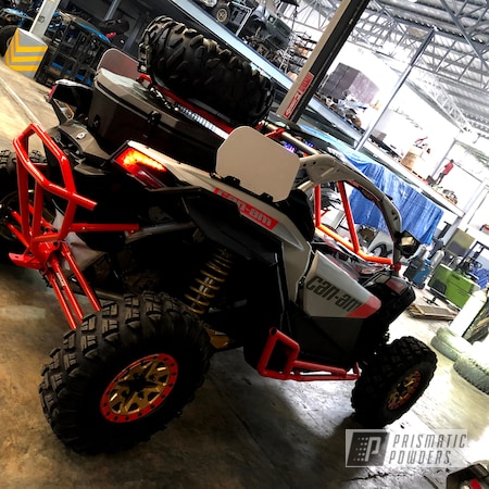 Powder Coating: ATV Frame,Buggy,Can-Am Factory Red Match,Bright Red PSB-6401,SXS,Can-am,Maverick X3 XDS
