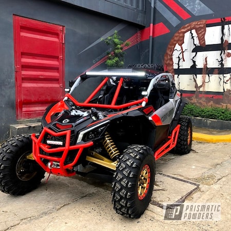 Powder Coating: Bright Red PSB-6401,Can-am,Maverick X3 XDS,Can-Am Factory Red Match,Buggy,SXS,ATV Frame