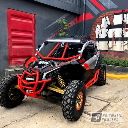 Powder Coating: Bright Red PSB-6401,Can-am,Maverick X3 XDS,Can-Am Factory Red Match,Buggy,SXS,ATV Frame