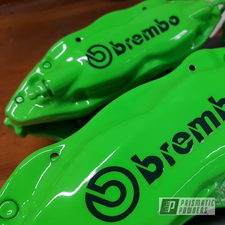 Powder Coating: Calipers,Clear Vision PPS-2974,Chevrolet,Brembo,Brake Calipers,Neon Green,Brembo Brake Calipers,Neon Green PSS-1221,Brake Caliper,Camaro