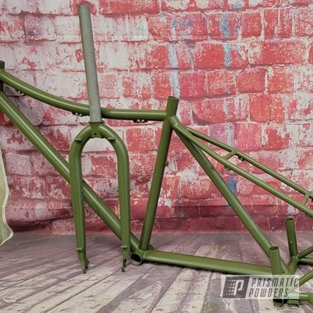 Powder Coating: Bicycle,Army Green PSB-4944,Bicycle Parts,Bicycle Frame
