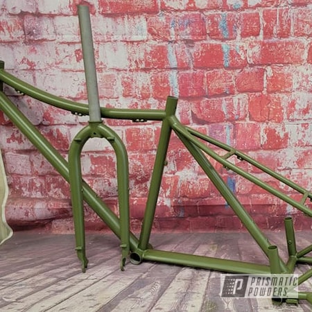 Powder Coating: Bicycle,Army Green PSB-4944,Bicycle Parts,Bicycle Frame