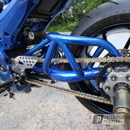 Powder Coating: Swing Arm,Motorcycle Parts,Peeka Blue PPS-4351,GSXR,SUPER CHROME II PSS-10300,Motorcycles
