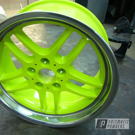 Powder Coating: Wheels,Chartreuse Sherbert PSS-7068,Rims,Aluminum Rims,BMW,Car Parts,Car Wheels,Aluminum Wheels