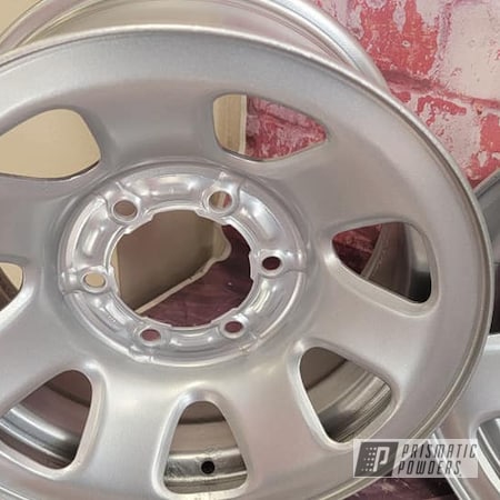 Powder Coating: Steel Wheels,Rims,Automotive Rims,Automotive Wheels,Crushed Silver PMB-1544,Wheels,Steel Rims