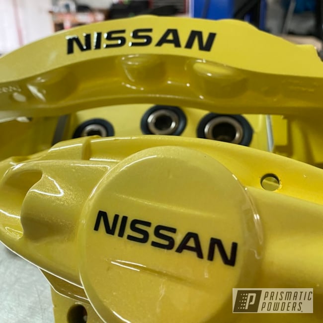 Powder Coated Nissan Brake Calipers In Pps-2974 And Pmb-2132