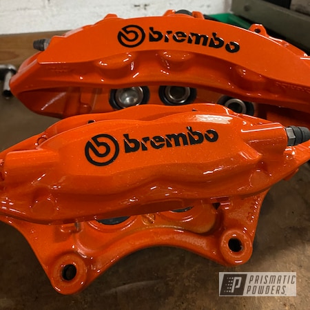 Powder Coating: Brembo,Clear Vision PPS-2974,Brembo Brake Calipers,Brembo Calipers,Calipers,Brake Calipers,Illusion Tangerine Twist PMS-6964
