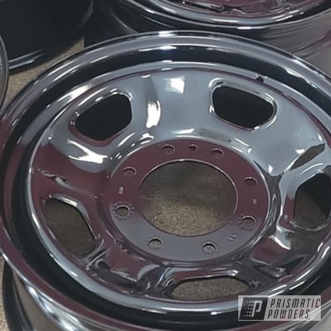 Powder Coated Steel Wheels In Pps-2974 And Pss-0106