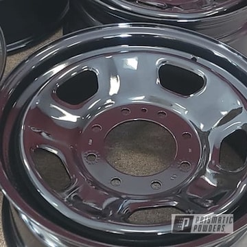 Powder Coated Steel Wheels In Pps-2974 And Pss-0106
