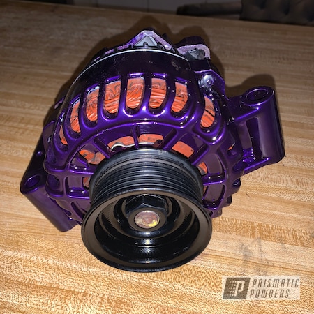 Powder Coating: Candy Purple PPS-4442,Ford,f250,Car Parts,Automotive,Alternator