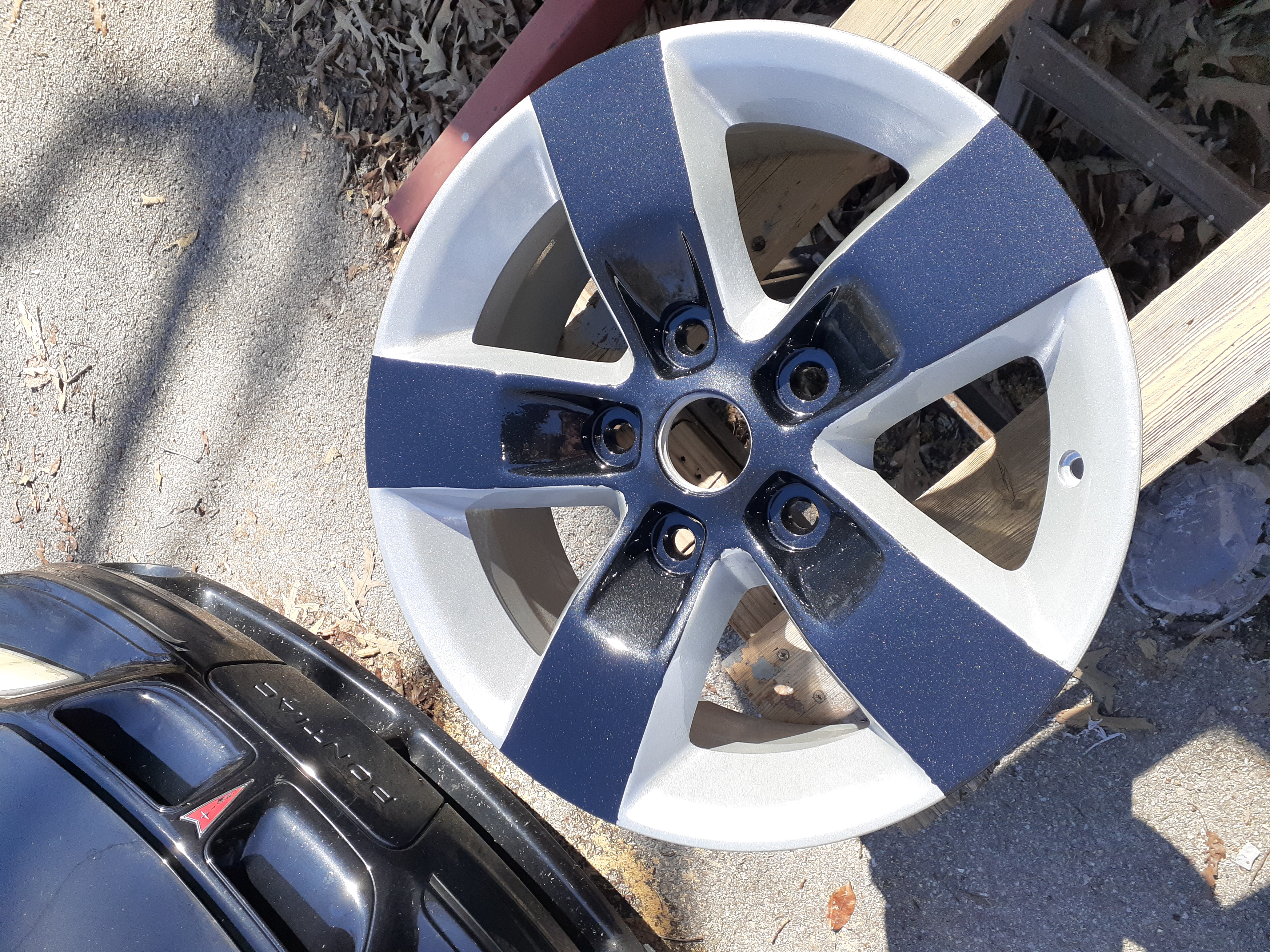 Dual Color Rims Two Tone Rims Coated with Clear Vision, Black Metallic and Silver ...