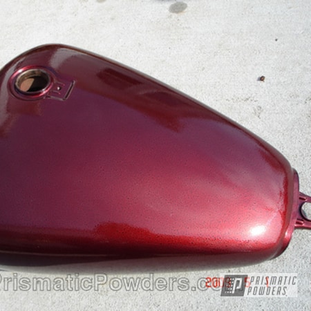Powder Coating: Motorcycles,Black Frost PVS-3083,Deep Red PPS-4491,deep red over black frost