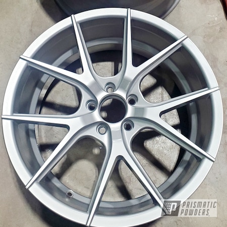 Powder Coating: Aluminum Wheels,19" Aluminum Rims,Casper Clear PPS-4005,Automotive,Satin Silver PMS-1438