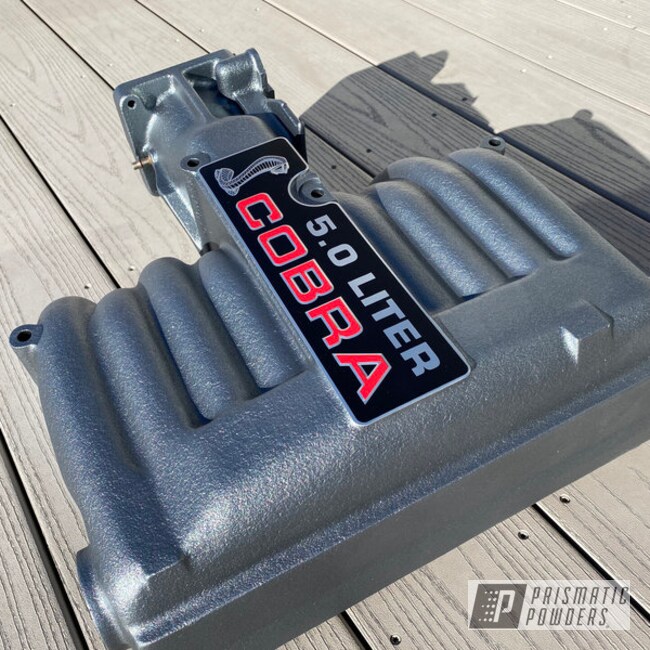 Powder Coated Ford Mustang Cobra Intake Manifold In Ironsides Ii