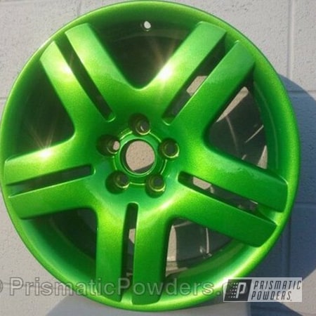Powder Coating: Wheels,Clear Vision PPS-2974,VW wheels,Granny Smith Green PMB-2733