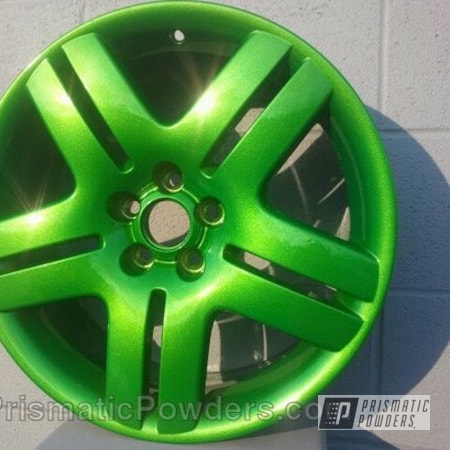Powder Coating: Clear Vision PPS-2974,Granny Smith Green PMB-2733,VW wheels,Wheels
