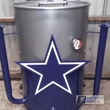 Powder Coated Dallas Cowboys Themed Bbq Smoker