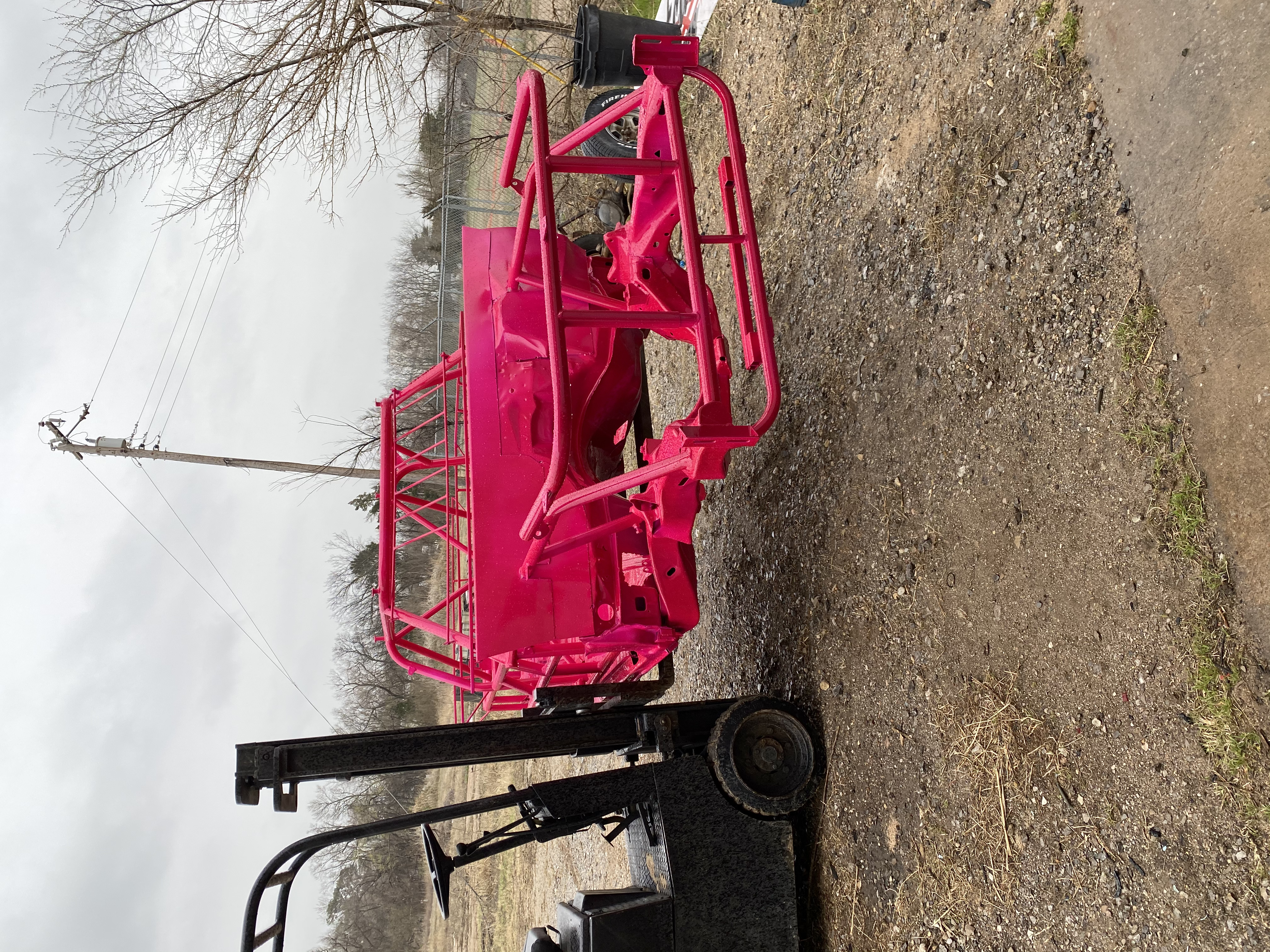 Upb Frame Race Car Frame Coated in Summer Punch | Prismatic Powders