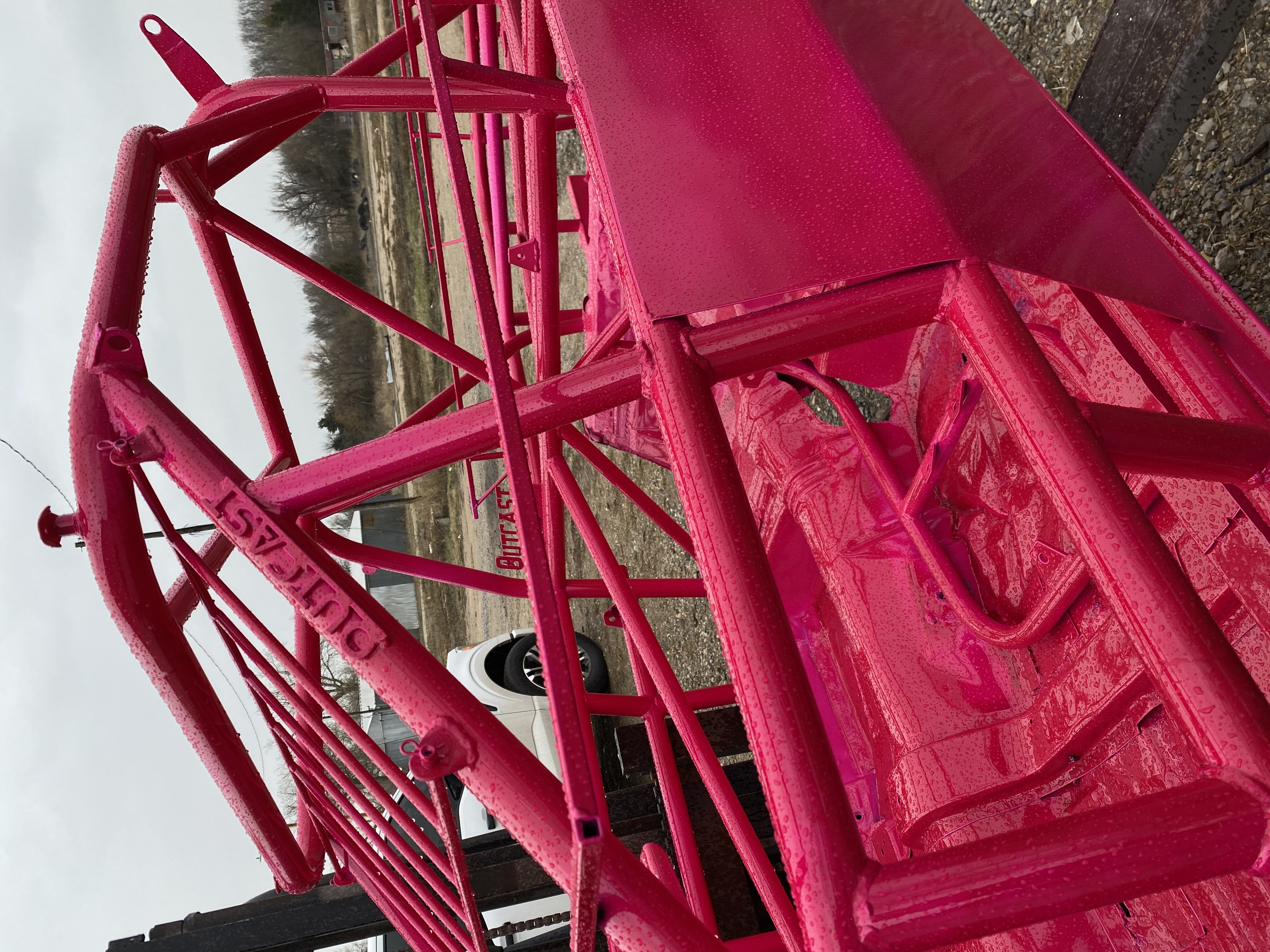 Upb Frame Race Car Frame Coated in Summer Punch | Prismatic Powders