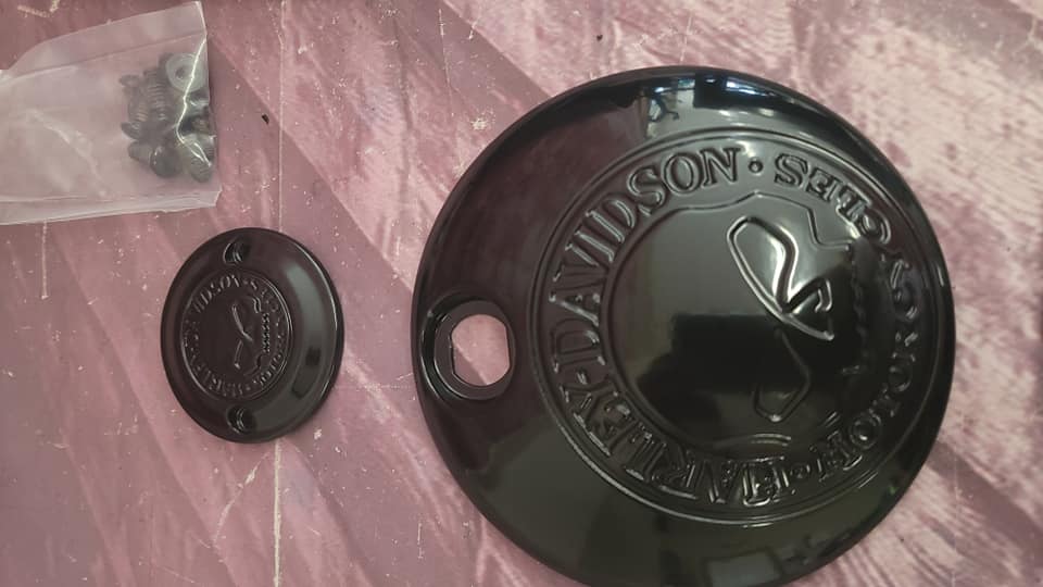 Harley Davidson Engine Cover Featuring Ink Black | Prismatic Powders