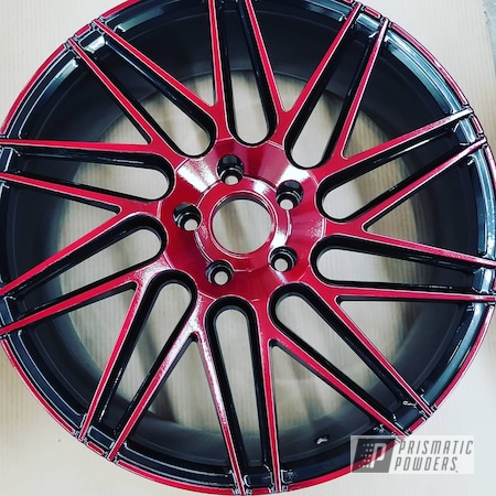Powder Coating: Wheels,Clear Vision PPS-2974,20" Wheels,Rims,Ink Black PSS-0106,Two Tone Wheels,Illusion Cherry PMB-6905,Two Tone