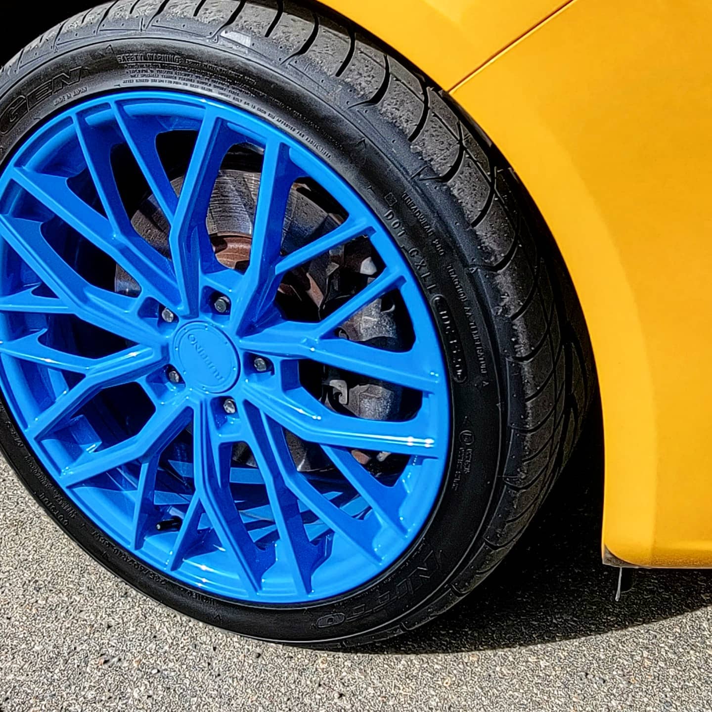 Powder Blue Rims Ruffino Wheels Coated in Playboy Blue | Prismatic Powders