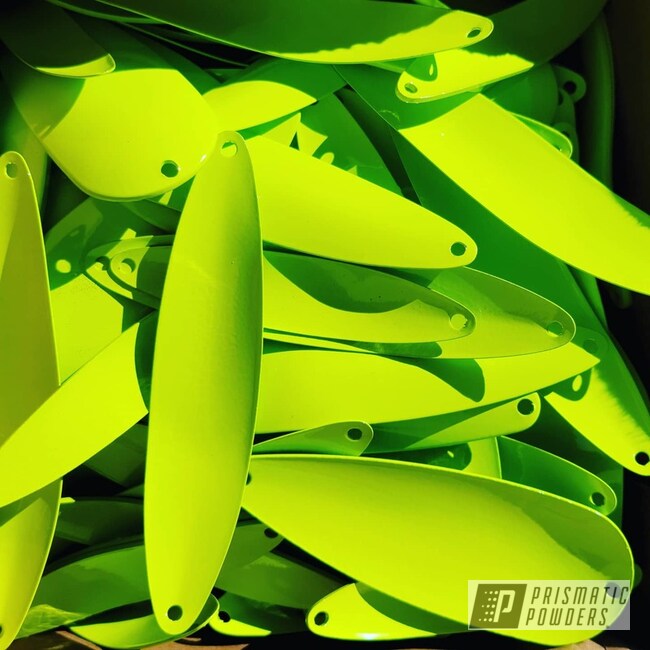 Fishing Lures Coated in Chartreuse Sherbert