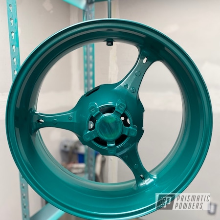 Powder Coating: Wheels,Motorcycle Parts,17" Aluminum Rims,Ink Black PSS-0106,GSXR,Motorcycles,Motorcycle Rim,Clear Vision PPS-2974,Winter Mint PMB-1615,Rims,Suzuki,Rearsets,GSXR 1000