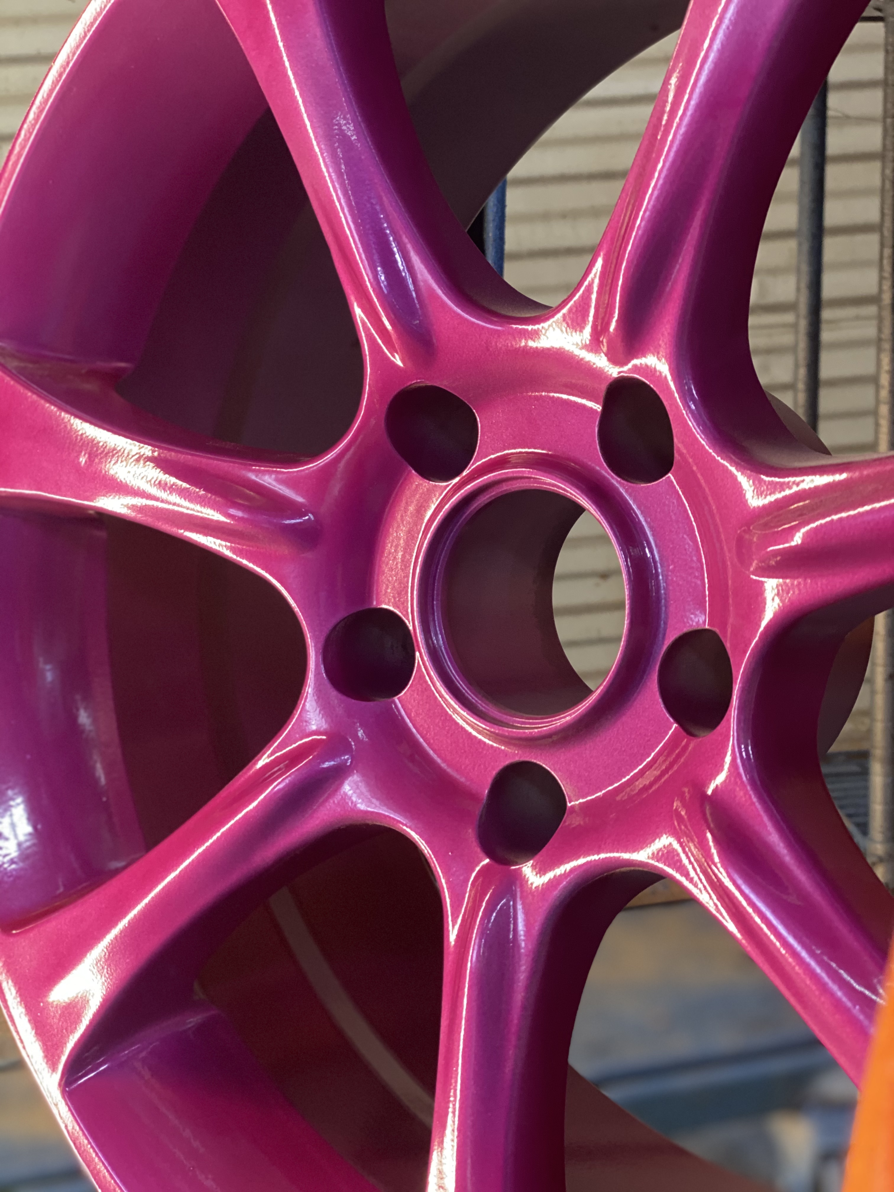 Wheel with Clear Vision and Racing Raspberry | Prismatic Powders