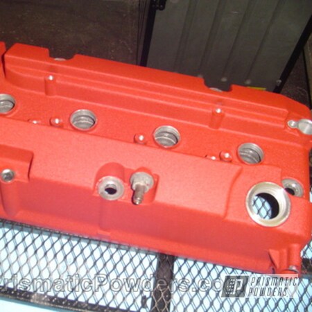 Powder Coating: Textured,Valve Cover,Prismatic,Desert Red Wrinkle PWS-2762,Red,Automotive,powder coated